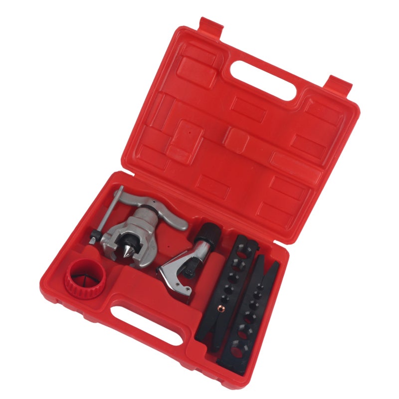 DONGLI Pipe Flaring Tool Kit with 6 Imperial 6 Metric Dies Smooth Flare Surface - Accurate Eccentric Revolution Metal Flaring Set for Copper Aluminum Tubes - Image 5