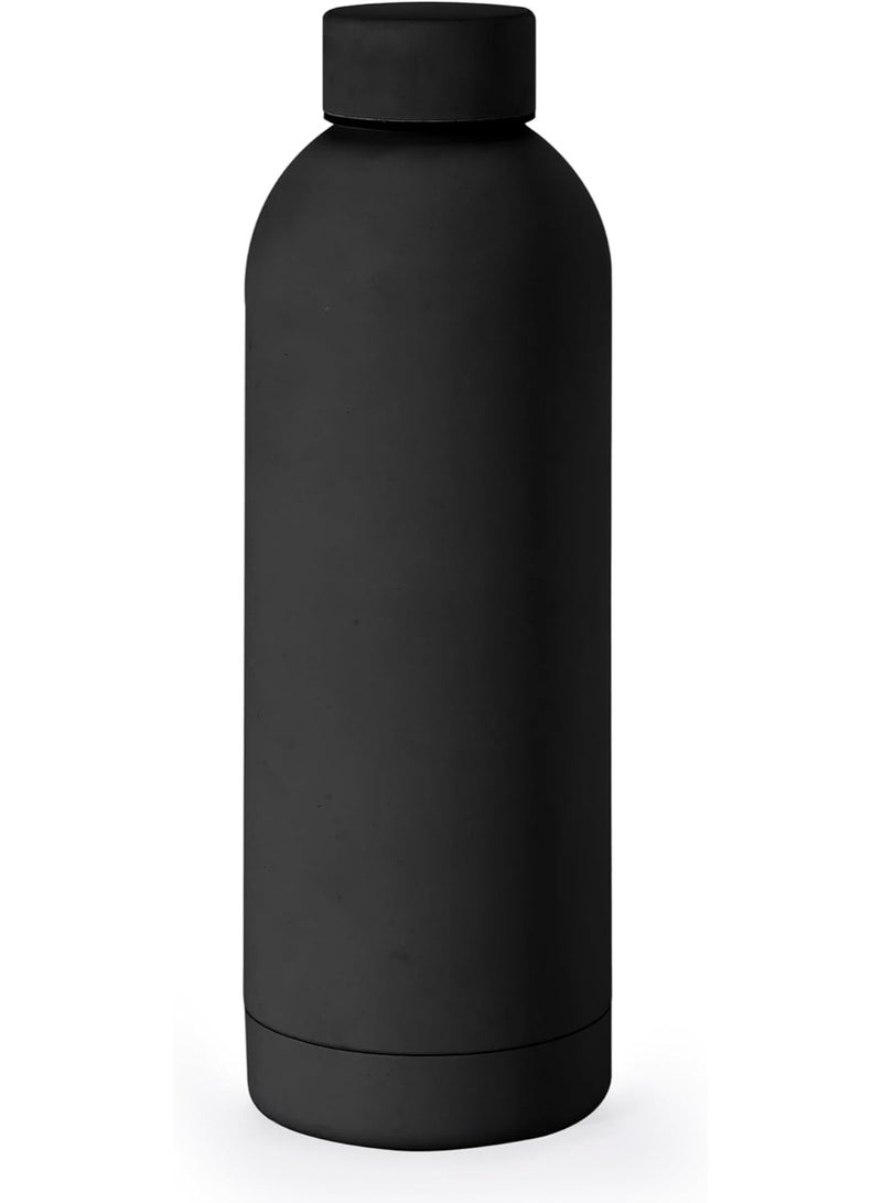 Smooth Stainless Steel Thermos 500ml - Double-walled insulation keeps hot and cold drinks like hot chocolate and iced coffee, leak-proof airtight lid, comfortable grip, stylish matte design, lightweight and portable, perfect for use at home, office, travel, car and outdoor activities - Image 4