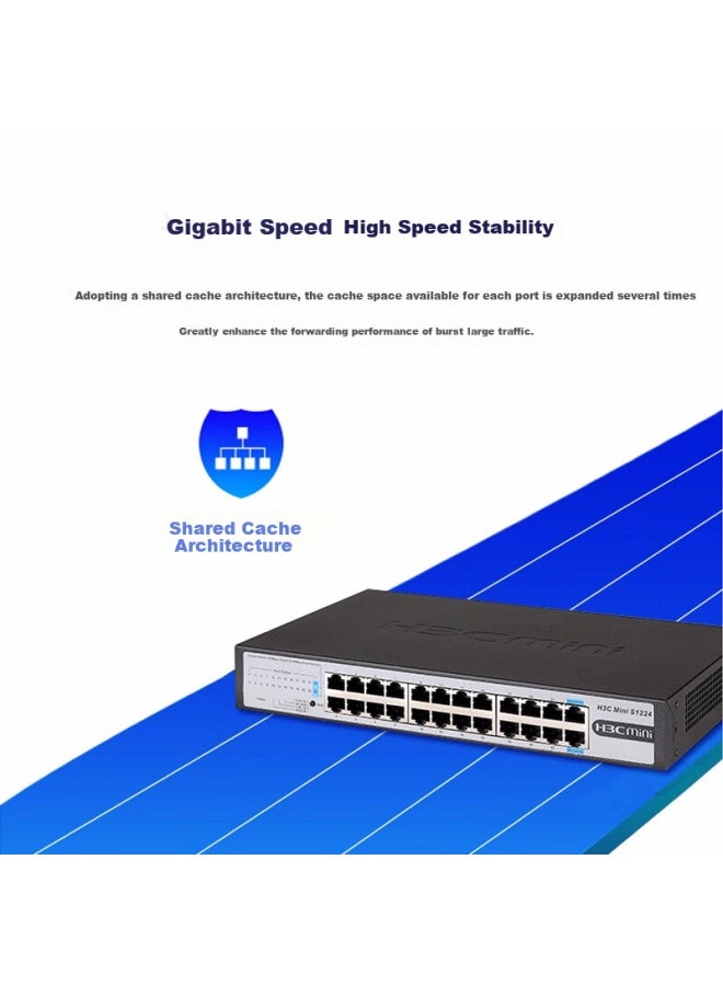 H3c 24-port Gigabit Switch Non-managed Enterprise Switch Network Cable Splitter Rack-mountable S1224 - Image 1