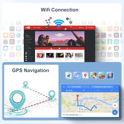 Podofo راديو سيارة 2G+64G لسيارات فورد F150/F250/F350/E250/E350 Edge Fusion Explorer مع وايرلس كار بلاي أندرويد أوتو، شاشة تعمل باللمس 7 بوصة HD بلوتوث/GPS/WiFi/FM/SWC/USB/كاميرا خلفية HD - Image 5