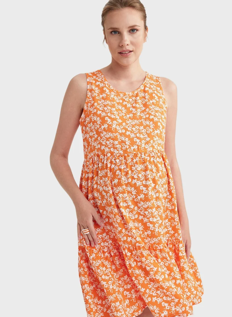 DeFacto Floral Sleeveless Dress