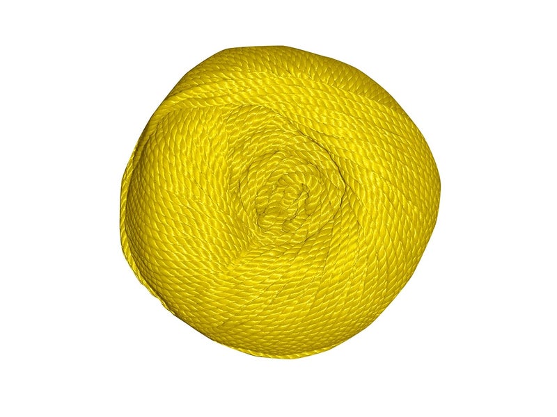 YNK 2015 25 MM Nylon Clothing Line String Rope for Clothes Drying Twisted Multi Ferrous Multipurpose Outdoor Clothes Drying Wire Travel Friendly Rope for Cloth Length 50 M Yellow - Image 1