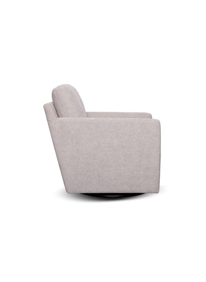 Rotai Harris Swivel Chair | 360° Swivel Accent Chair with Compact Design, Soft Stone Grey Upholstery & Cushioned Seat for Living Room, Bedroom & Lounge (STONE) - Image 3