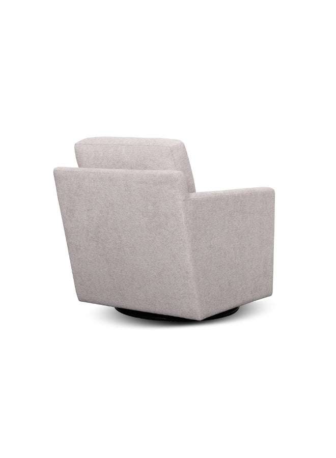 Rotai Harris Swivel Chair | 360° Swivel Accent Chair with Compact Design, Soft Stone Grey Upholstery & Cushioned Seat for Living Room, Bedroom & Lounge (STONE) - Image 4