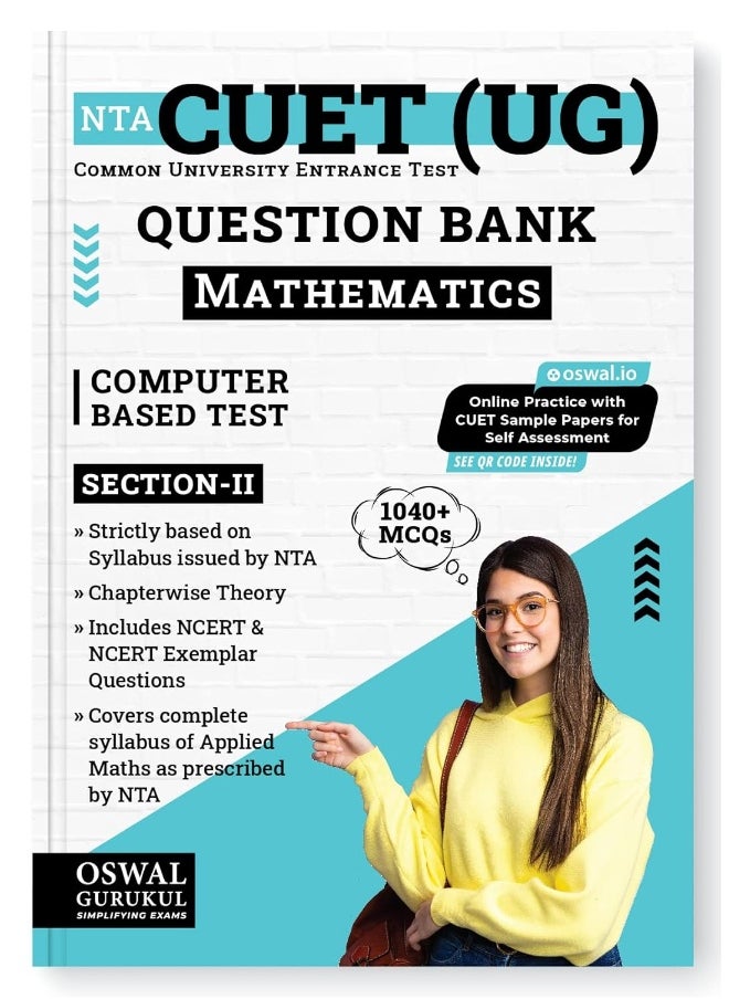 null - Oswal - Gurukul NTA CUET (UG) Mathematics Question Bank for Exam 2023 : 1040+ MCQs with Chapterwise Theory, NCERT Questions & NCERT Exemplar, Applied Math Syllabus, Entrance Test Computer Based - Image 1