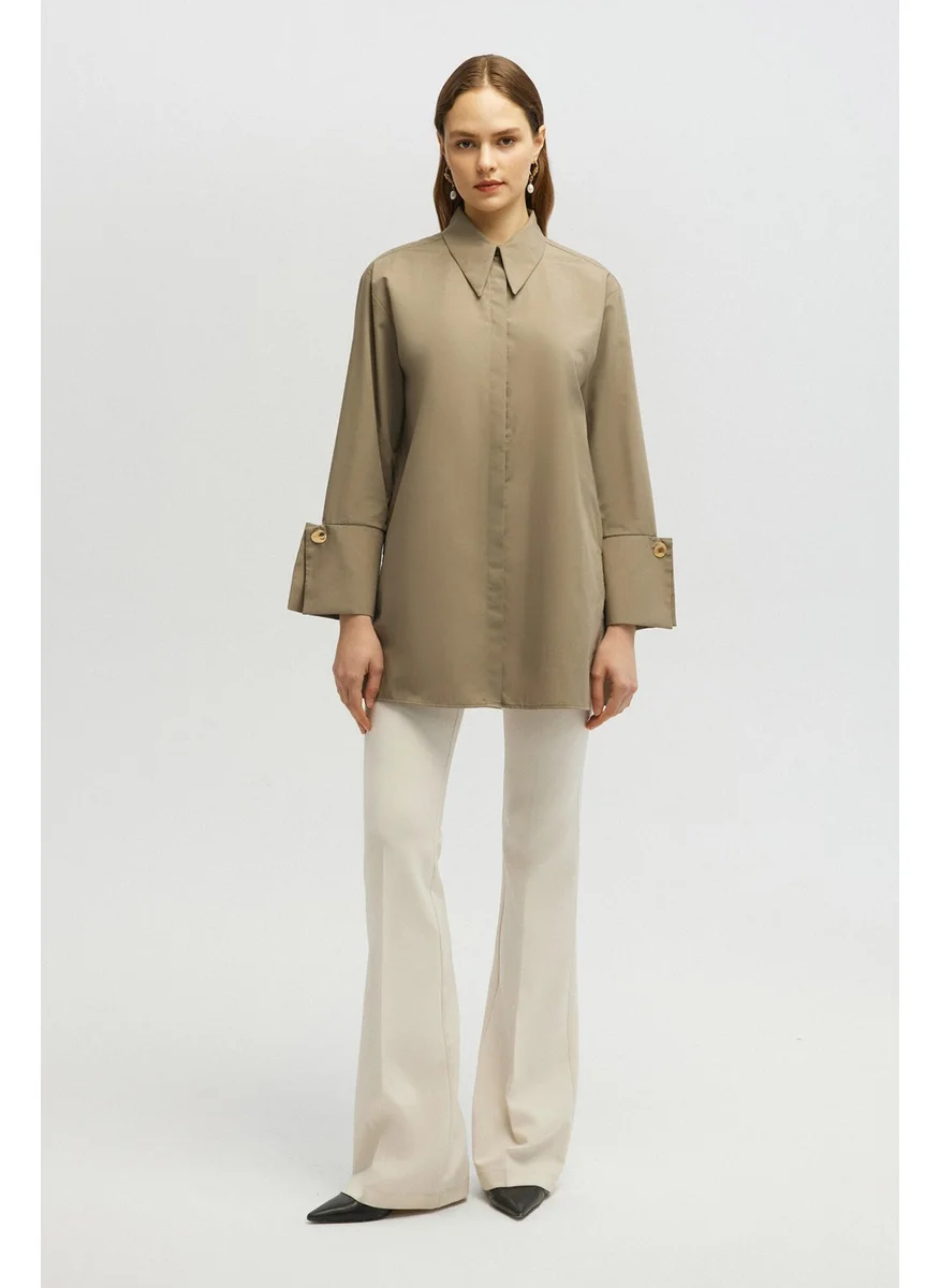 Touche Prive Wide Cuff Poplin Shirt