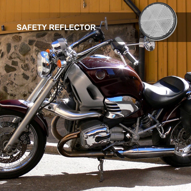 10Pcs Universal Motorbike Round Reflector Scooter Reflector Motorcycle Reflector - Image 4