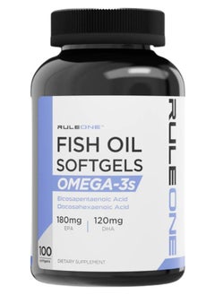 RULE 1 Fish Oil Omega-3s 100 Softgels 