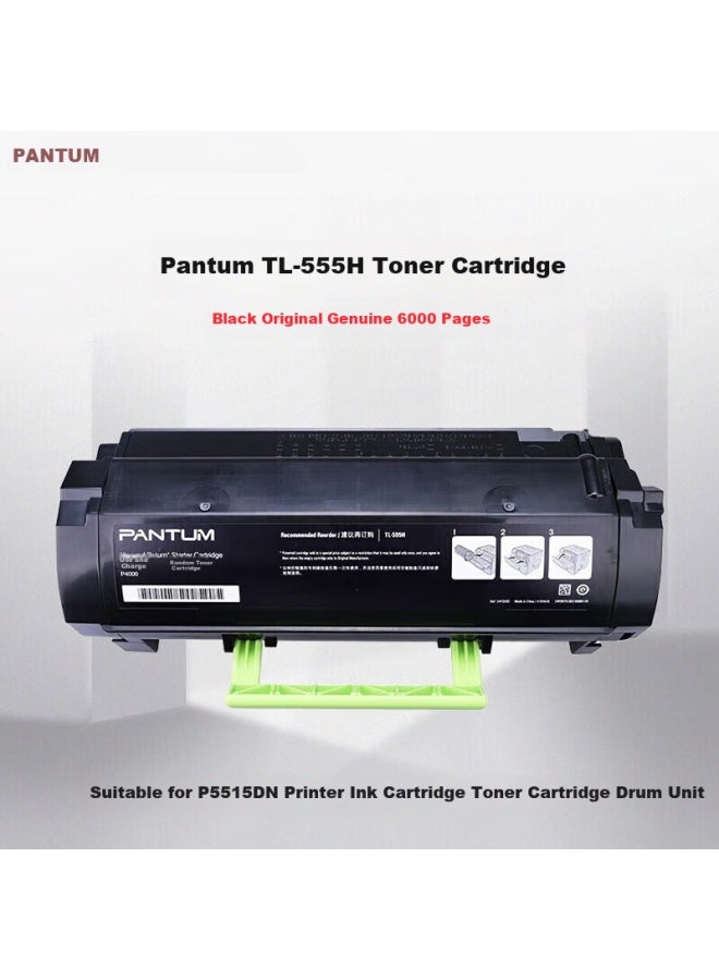 Pantum Tl-555h Original Toner Cartridge Compatible With Pantum P5515dn Printer, Printing Supplies, Ink Cartridge, Drum Unit, Standard Capacity Approximately 6000 Pages - Image 1
