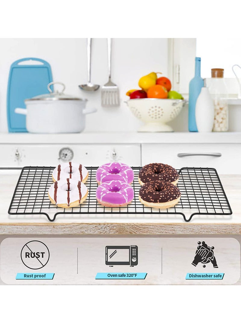 Barakah رفوف خبز غير لاصقة، عبوة 2 41 × 26 سم شبكات طهي وتبريد ثقيلة-duty، مثالية للشواء، الشواء، التجفيف - Image 5