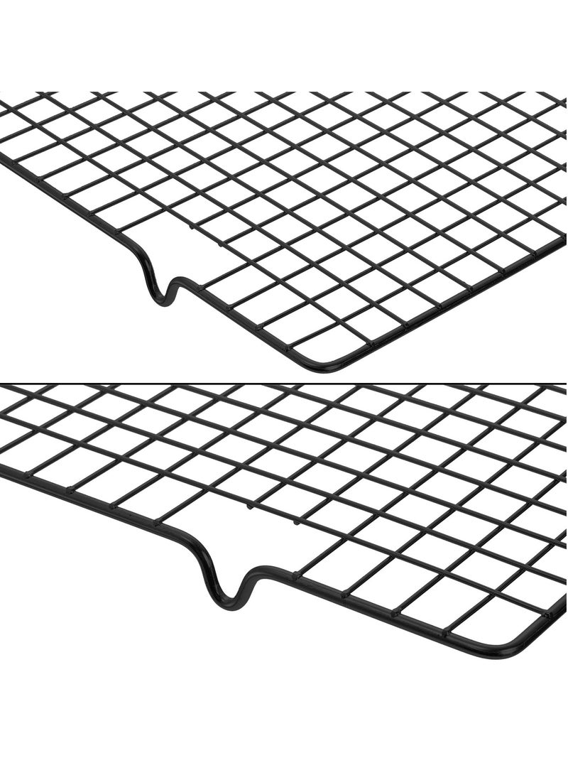 Barakah رفوف خبز غير لاصقة، عبوة 2 41 × 26 سم شبكات طهي وتبريد ثقيلة-duty، مثالية للشواء، الشواء، التجفيف - Image 3