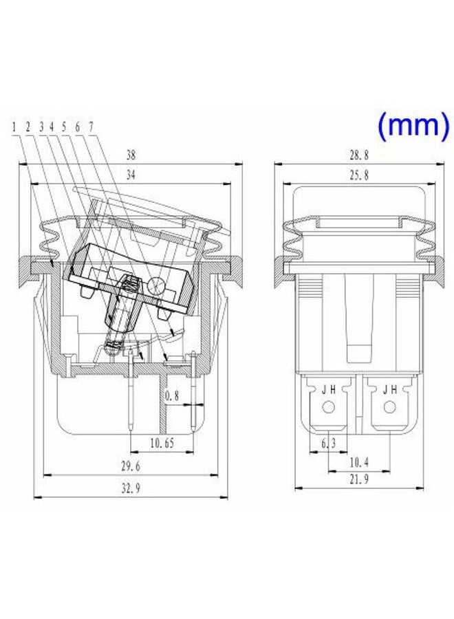 Gebildet 4pcs 12V 24V 20A Waterproof Rocker Toggle Switch with LED Indicator, 4 Pin 2 Position DPST ON-Off Switch for Car Truck Motorcycle Boat Marine (Red Yellow Blue Green) - Image 4