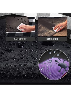 Arabest Picnic Blanket 200 * 200cm Extra Large Waterproof and Foldable, 3-Layer Outdoor Blanket for 6 to 8 Adults,For Camping, Park, Beach, Grass, Indoors (Black and White)  - Image 5