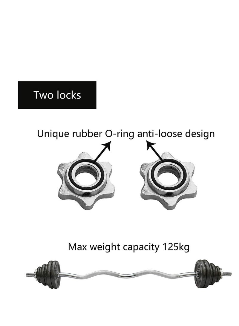 Spall Curl Barbell Bar – 47" Chrome-Plated Steel Curling Bar with Spin-Lock Collars for Biceps, Triceps, and Upper Body Strength Training - Image 4