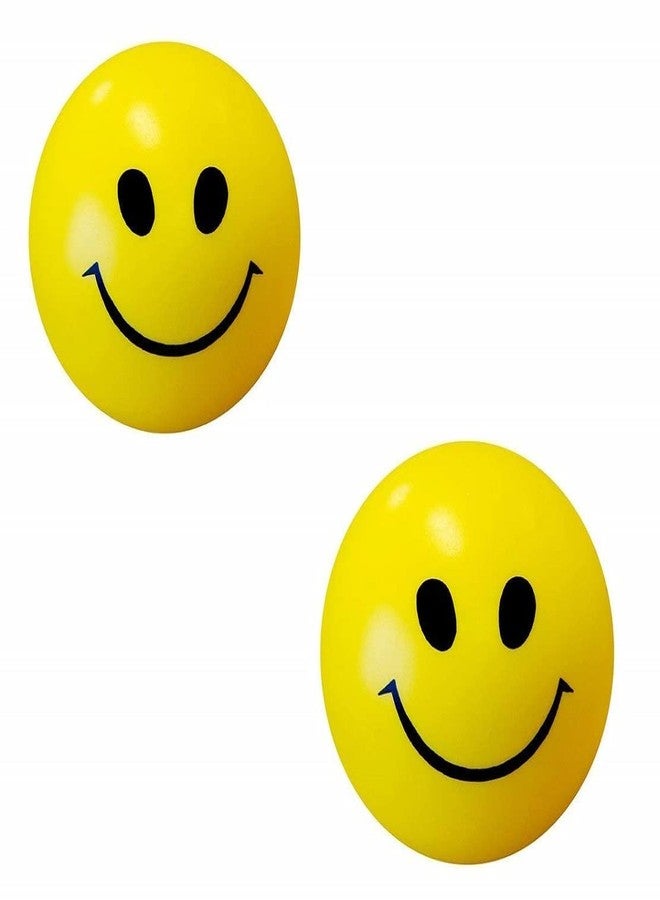 Trade Globe Smiley Soft Balls Cute Funny Yellow Emoji Happy Smiley Face Squeeze Sponge Balls Perfect for Relieving Stress, Smiley Ball - Pack of 2 - Image 1