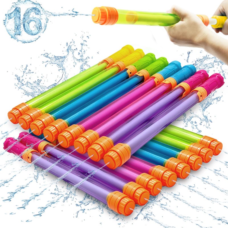Elovien Water Soaker Blaster 16 Pack Pool Water Guns Bulk 35 ft Range Squirt Guns for Kids Water Squirter Shooter for Summer Outdoor Game Pool Beach Party - Image 3