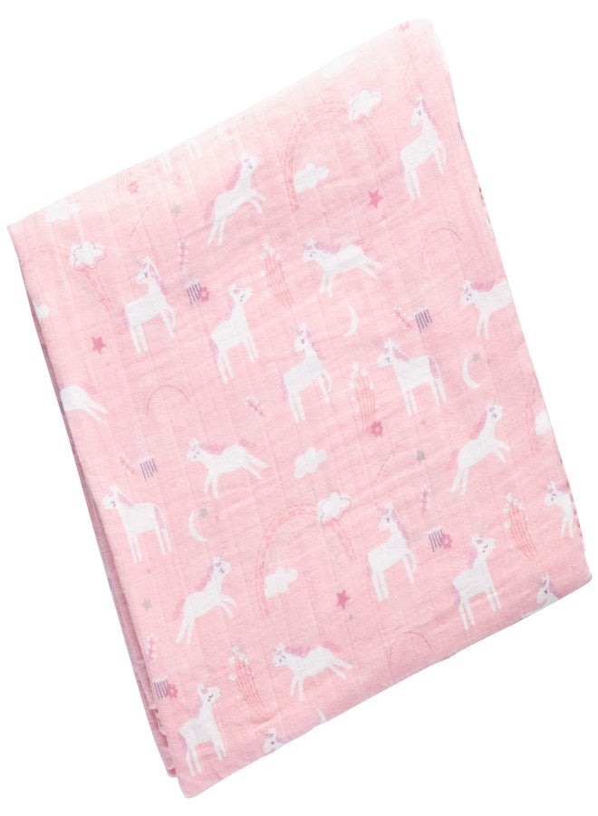Stephen Joseph, Muslin Blanket and Stuffed Animal, Unicorn, Pink - Image 3