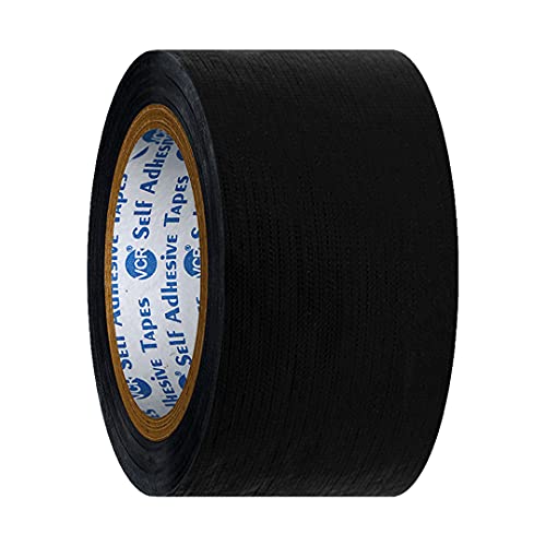 VCR Black Duct Tape - 18 Meters in Length 48mm / 2" Width - 1 Roll Per Pack - Strong Book Binding Tape - Waterproof Heavy Duty Duct Tape - Image 3