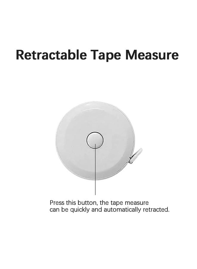 3 Pack Tape Measures Retractable Measuring Tape for Body, 1.5 Meter Dual Sided Flexible Ruler (Macaron Blue, Pink, Green) - Image 3