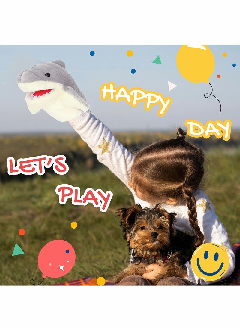 Y&D Shark Open Mouth Hand Puppets Plush Animal Toys Movable Stuffed Toy  - Image 3