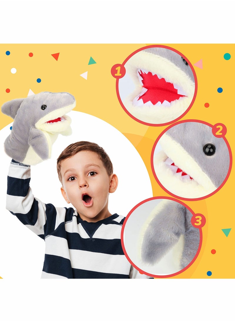 Y&D Shark Open Mouth Hand Puppets Plush Animal Toys Movable Stuffed Toy  - Image 4