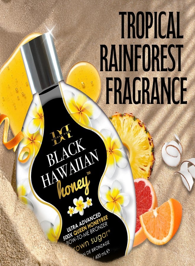 Brown Sugar Double Dark Black Hawaiian Honey Tanning Lotion, Ultra Advanced 500X Black Bronzer with Queen Honeybee Complex & Hawaiian Extracts, 13.5 Fl Oz - Image 5