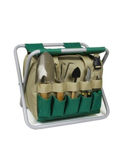 Cool Baby COOLBABY Outdoor Dual use Garden Tools Folding Stool Portable Garden Kit Chair with Detachable Storage Bag  - Image 2