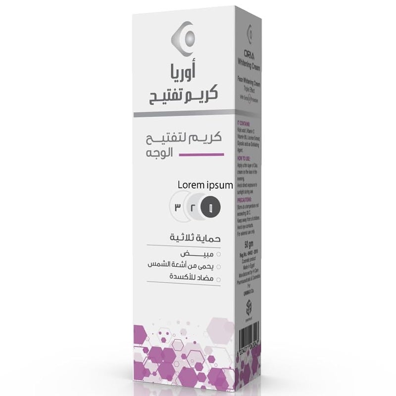 ORIA Whitening Cream For Face, Body And Sensitive areas Fast Acting 50gm - Image 2