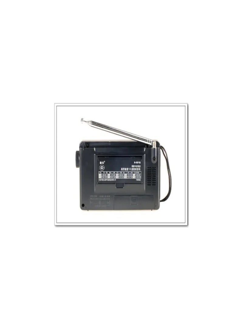 Tecsun R-9012 12-Band FM Radio -  Black - Image 2