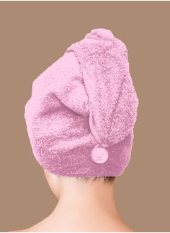 Siesta Zen Premium Quality 100% Pure Combed Cotton Soft Hair Towels, Easy Button use to hold for Women & Kids with Wet, Curly, Long, or Thick Hair, Anti frizz, Quick Dry Towel Turban, Super Ultra-Absorbent  - Image 2
