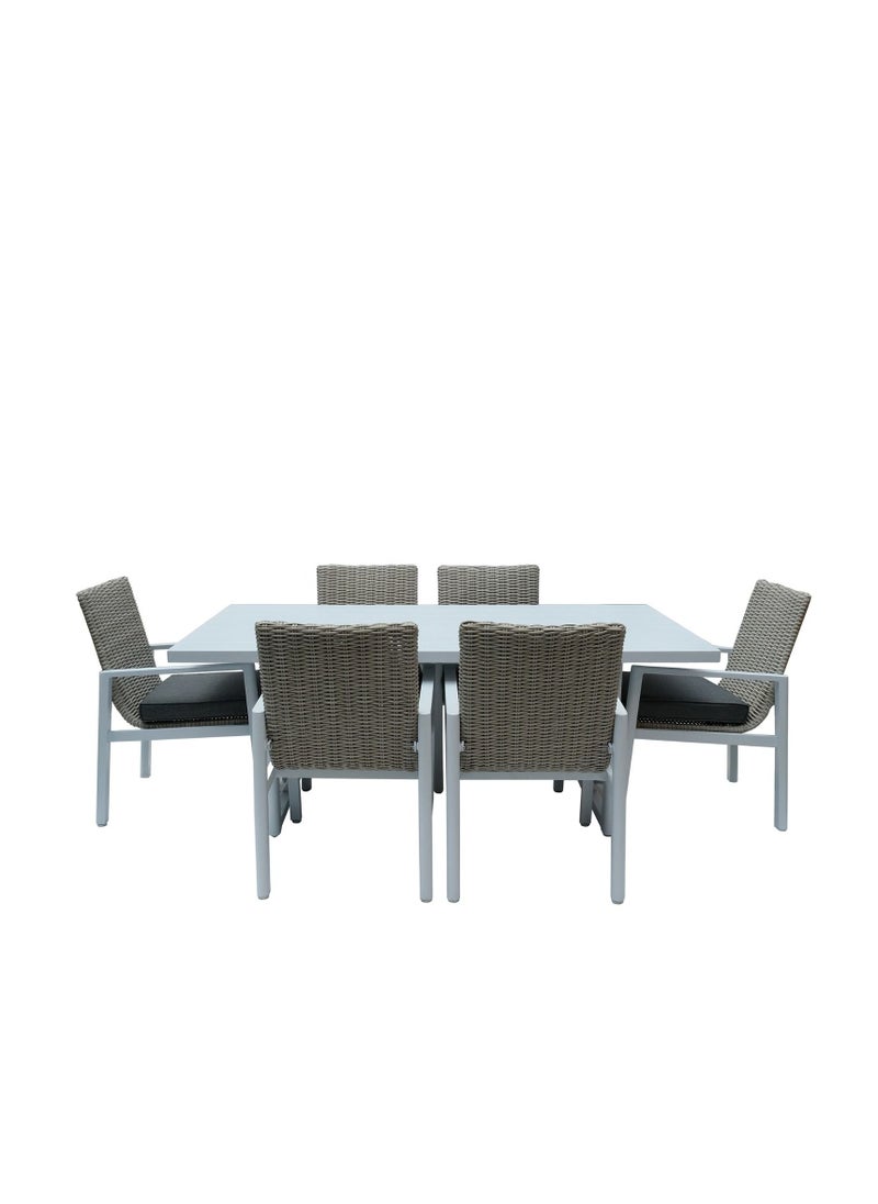 Swin Furniture Swin Aluminum & Rattan Dining Table Set with Cushion  - Image 1