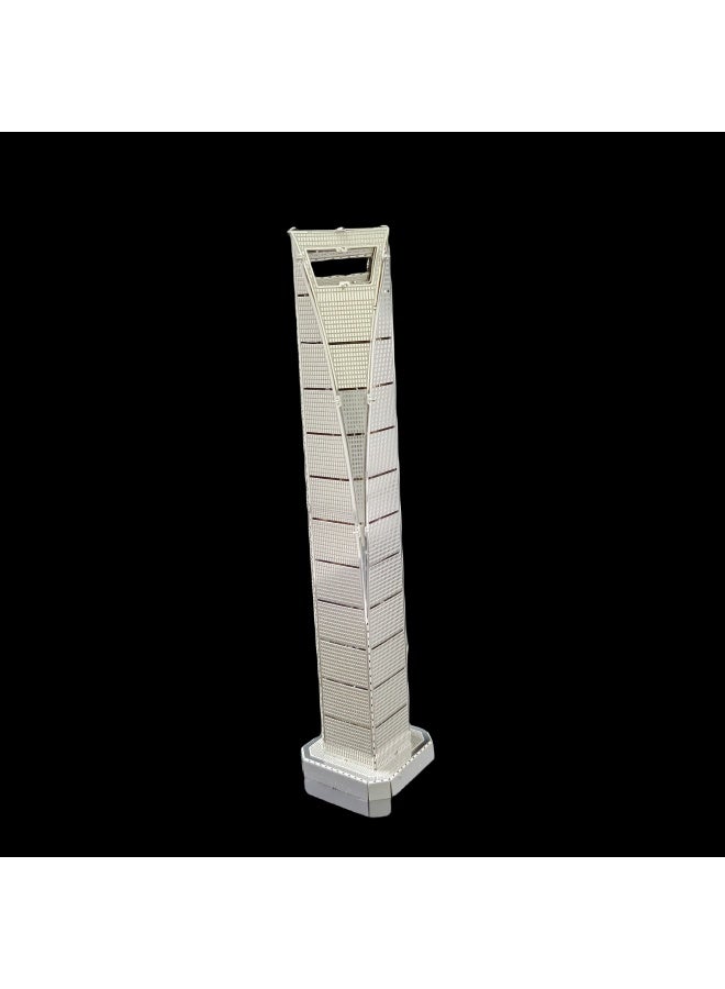 Loquat Metal Weiyang Palace 3D Metal Jigsaw Puzzle DIY Handmade Puzzle Assembled Model Adult Toys Ornaments Gift-Color:Zhongyin Building - Image 1