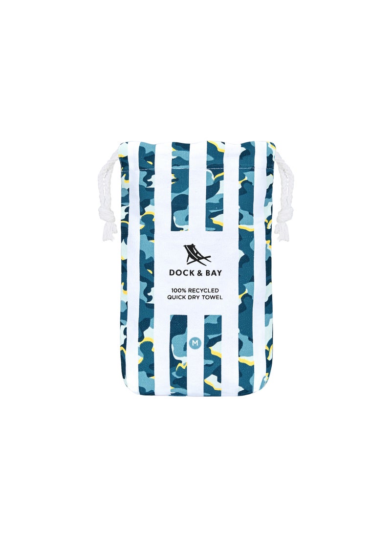Dock & Bay Dock & Bay Kids Beach Towel, Quick Dry, Sand Free, Compact & Lightweight, 100% Recycled, Medium 130x70cm)  - COOL CAMO  - Image 4