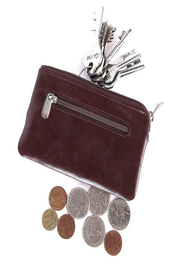 Brooklyn Bridge Genuine Leather Key Case Multi use Key and Coin Wallet with Zip Around - Image 2
