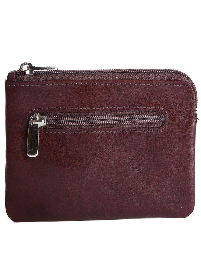 Brooklyn Bridge Genuine Leather Key Case Multi use Key and Coin Wallet with Zip Around - Image 1