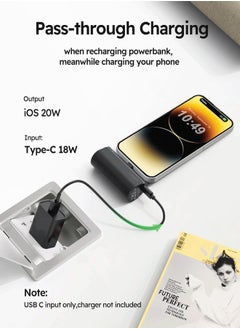 VEGER VEGER Portable Mini Powerbank 5000mAh Quick Charge 20W PD Portable Charger Plug-in-Use Powerbank Compatible for iPhone  - Image 2