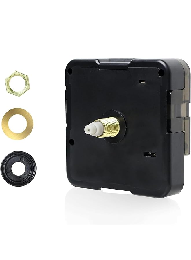 إيروريكس مجموعة أجزاء حركة ساعة الحائط التي تعمل بالبطارية، آلية ساعة بديلة لساعة الكوارتز، آلية ساعة صامتة بديلة لإصلاح ساعة DIY، مكتب منزلي، أسود - Image 1