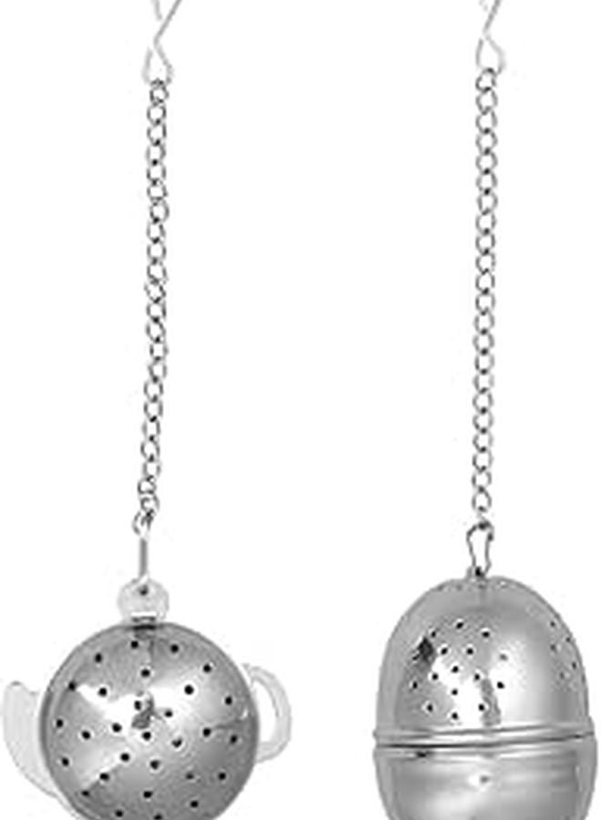 2 Pack Stainless Steel Tea Infuser Egg Food Grade Tea Filter Strainer For Home Office - Image 1