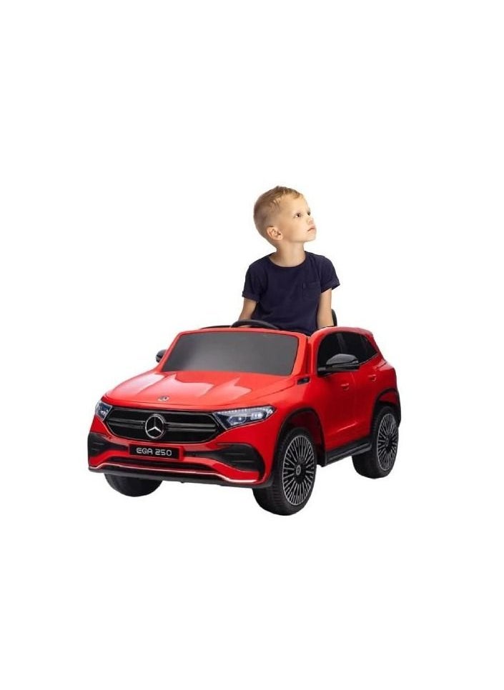 لافلي بيبي سيارة مرسيدس بنز EQA RIDEON 12 فولت/2 متر، أحمر  - Image 2