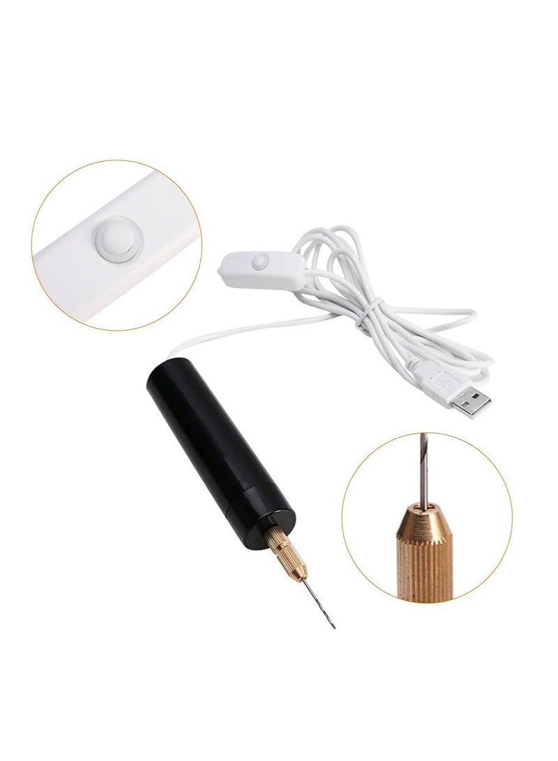 Mini Hand Drill for Arts and Crafts Mini Electric Drill Hand Drill with Drill Bits - Image 3