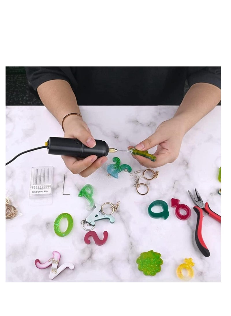 Mini Hand Drill for Arts and Crafts Mini Electric Drill Hand Drill with Drill Bits - Image 5