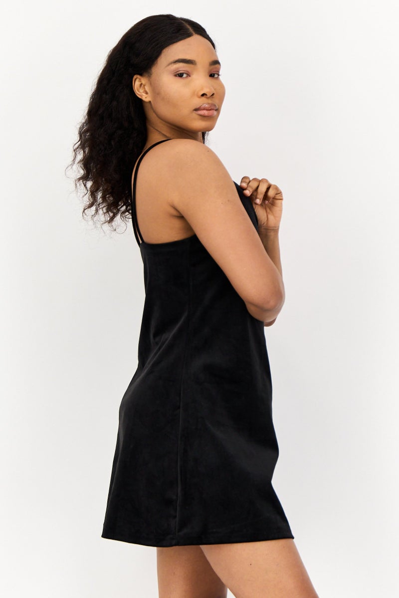 Reserved Women Plain Mini Dress, Black - Image 4