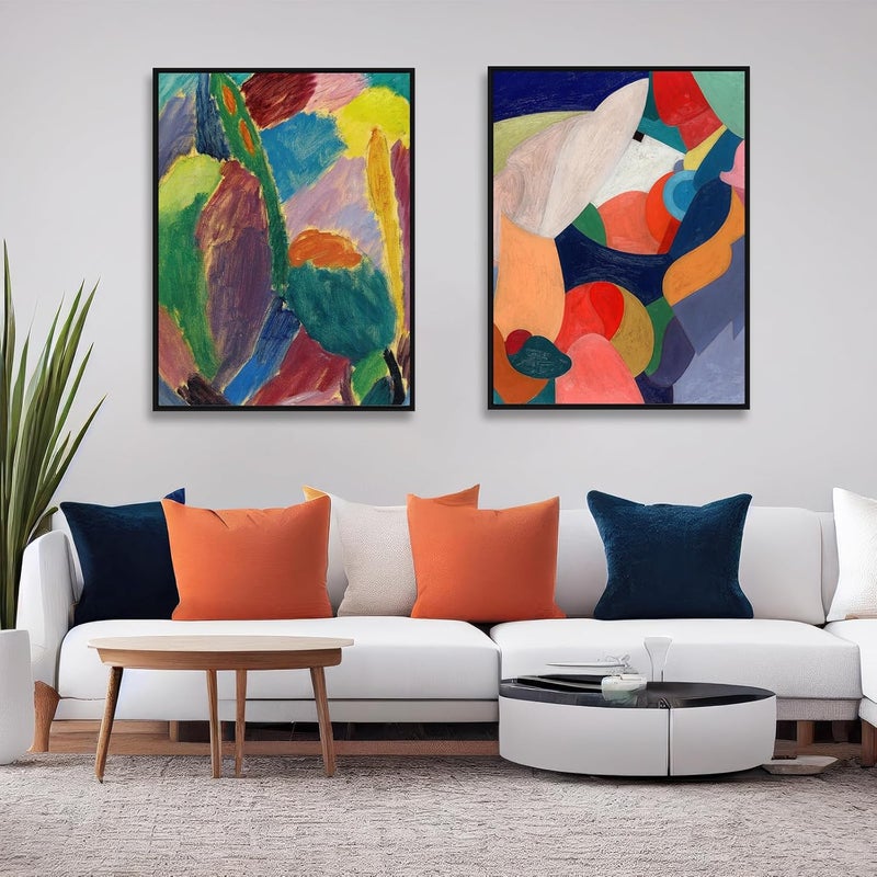 Akfado Floater Frame for 24x24 Canvas Paintings, DIY Metal Canvas Floating Frame for Portrait Landscape Oil Paintings, Canvas Frame for Art Show Gallery Wall Home Office Living Room Decor (Black) - Image 4