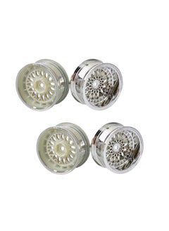1/10 Flat Running Drift Racing Rv HSP94123 Electroplated Nylon Wheel Tire Wheel Frame Offset3-9mm-Color:9 Degrees - Electroplated Silver