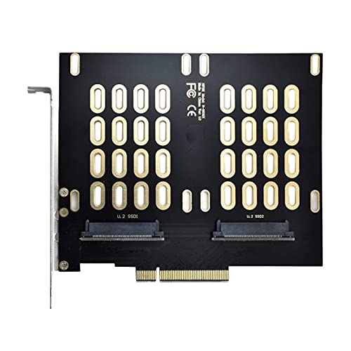 NFHK Dual 2X U.2 SFF-8639 SSD to PCIE Express 3.0 Gen3 X8 X16 Raid Card VROC Raid0 Hyper Adapter - Image 4