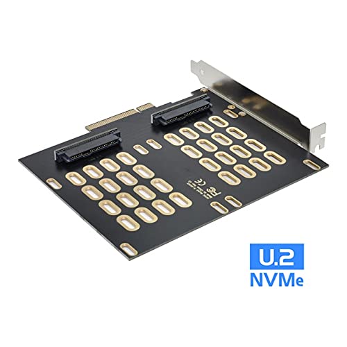 NFHK Dual 2X U.2 SFF-8639 SSD to PCIE Express 3.0 Gen3 X8 X16 Raid Card VROC Raid0 Hyper Adapter - Image 2