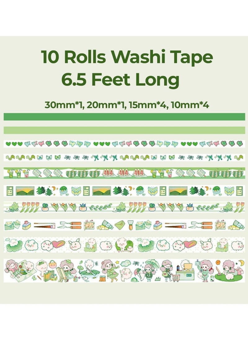 Excefore Cute Washi Tape Memo Pad Stickers Set, Gift Wrapping, Aesthetic Supplies, Planners, Bullet Journal  - Image 4