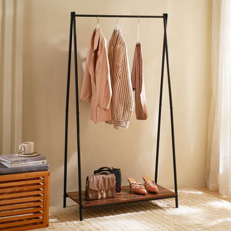 Pan Home Retro Cloth Rack 80x37.5x150cm - Black