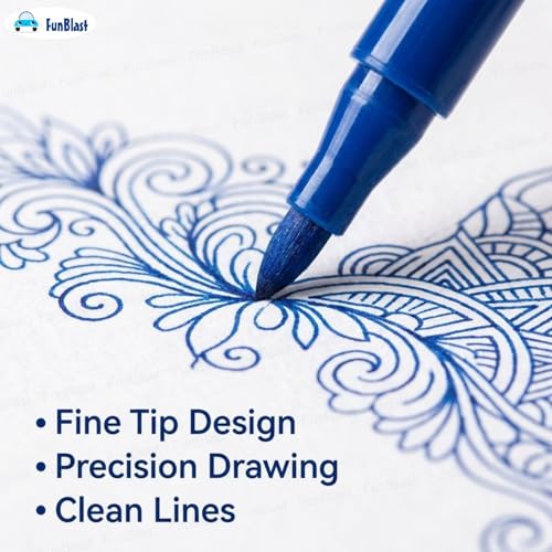 FunBlast Washable Watercolor Pens Set - Colouring Kit Art Markers Colour Sketch Pens Set Kids Artists Sketching Drawing Materials Craft Supplies Return Gift (24 watercolor pen set) - Image 5