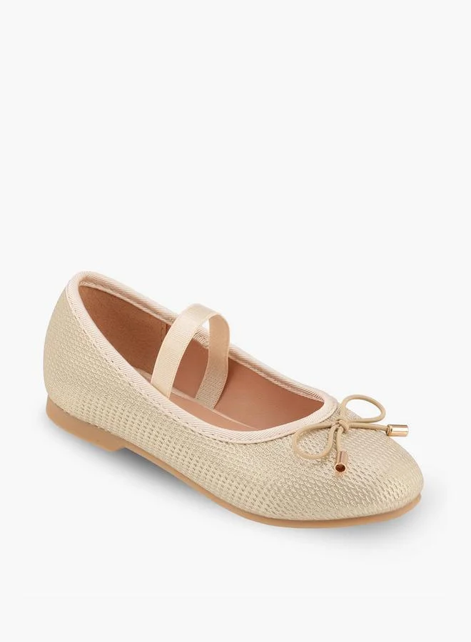 Juniors Girls Textured Ballerina With Bow Accent